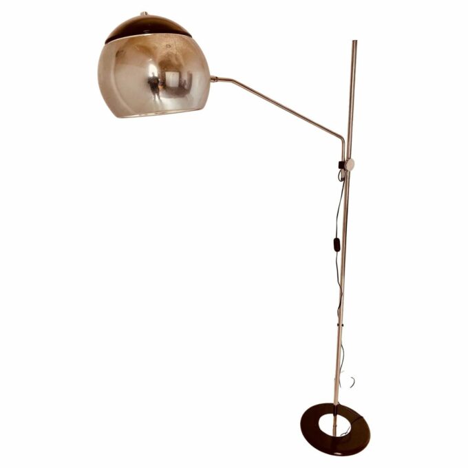 Chromed vintage floor lamp, Italy 1960s