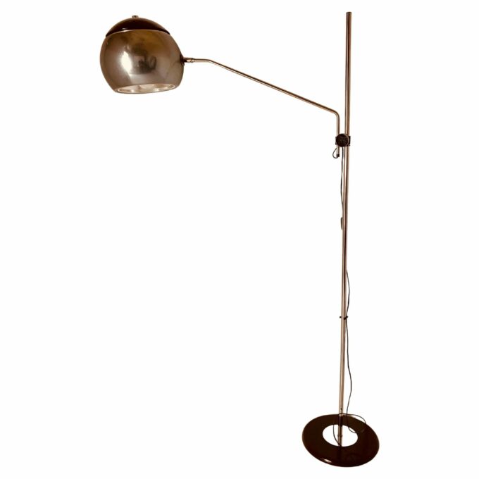 Chromed vintage floor lamp, Italy 1960s