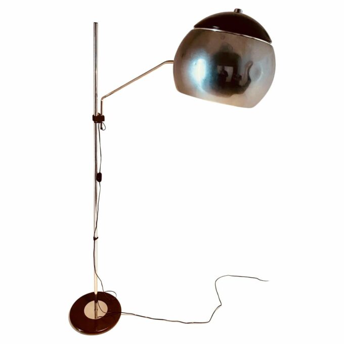 Chromed vintage floor lamp, Italy 1960s