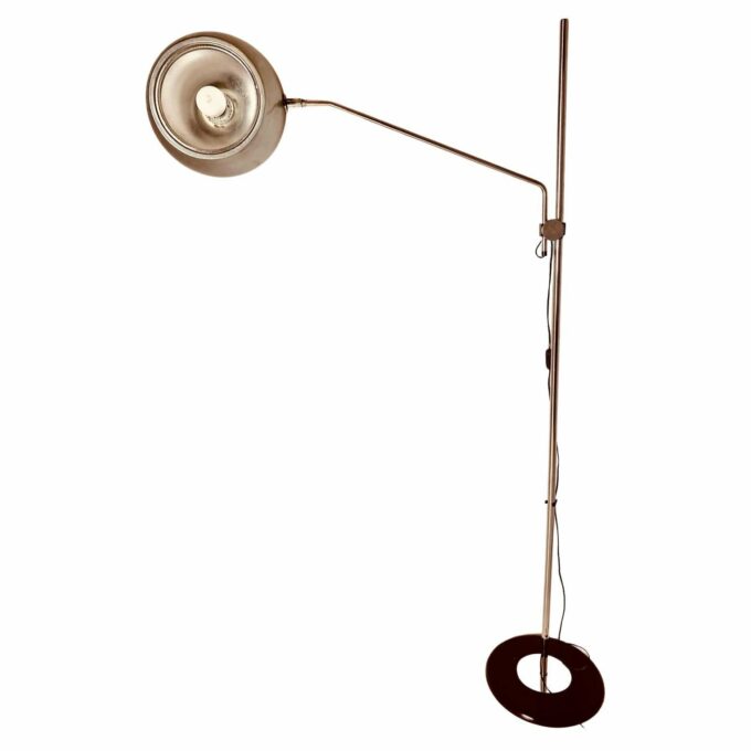 Chromed vintage floor lamp, Italy 1960s