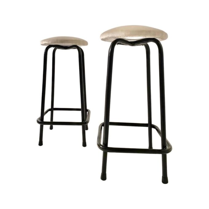 1960's Vintage industrial Stools, Set of Two