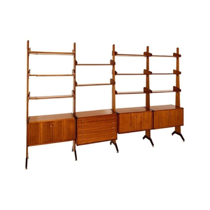 Vintage large modular bookcase by Vittorio Dassi, Italy, 1960s