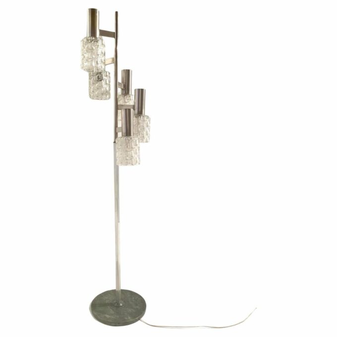 Vintage chromed floor lamp, Italy 1960s