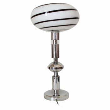 Vintage Table Lamp with Zebra Murano Glass, Italy 1970s
