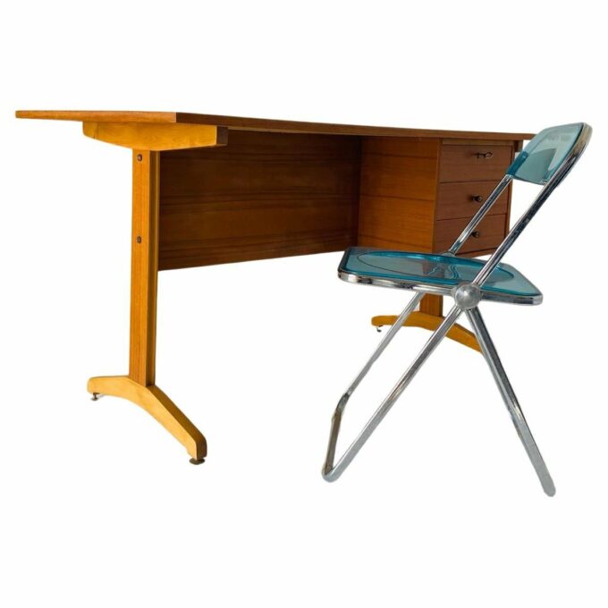 Vintage teak desk in the style of Gianfranco Frattini, Italy 1960's