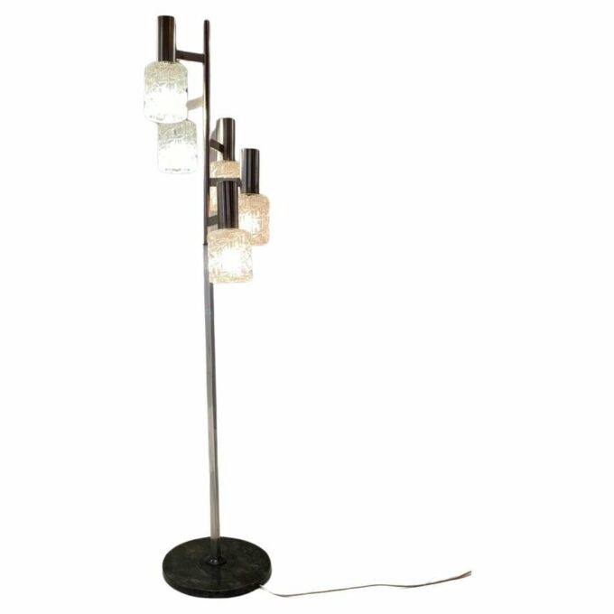 Vintage chromed floor lamp, Italy 1960s