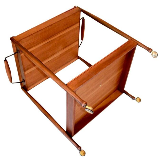 Vintage teak bar cart, Fratelli Reguitti, Italy 1950s