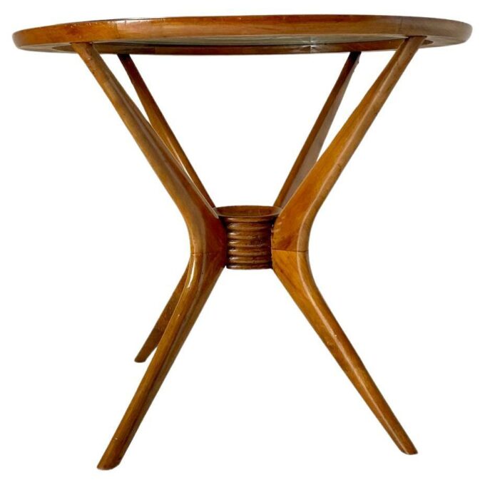 Spider legs wood coffee table, Paolo Buffa for Brugnoli, Italy 1950's