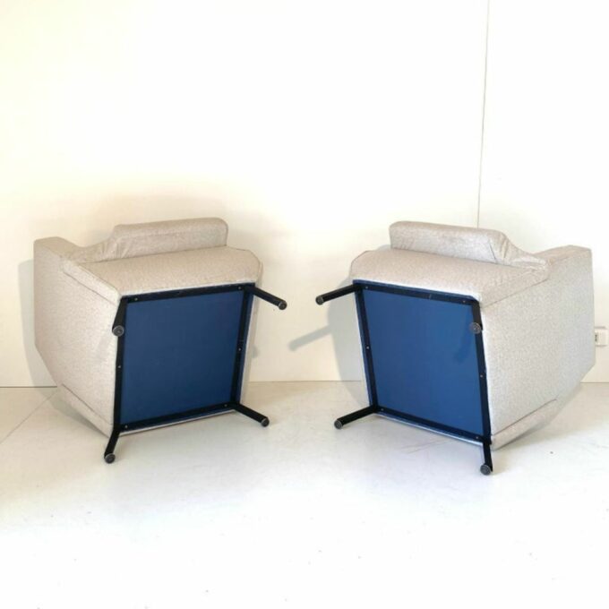 1960s Vintage beige lounge chairs, set of two, Italy 1960s