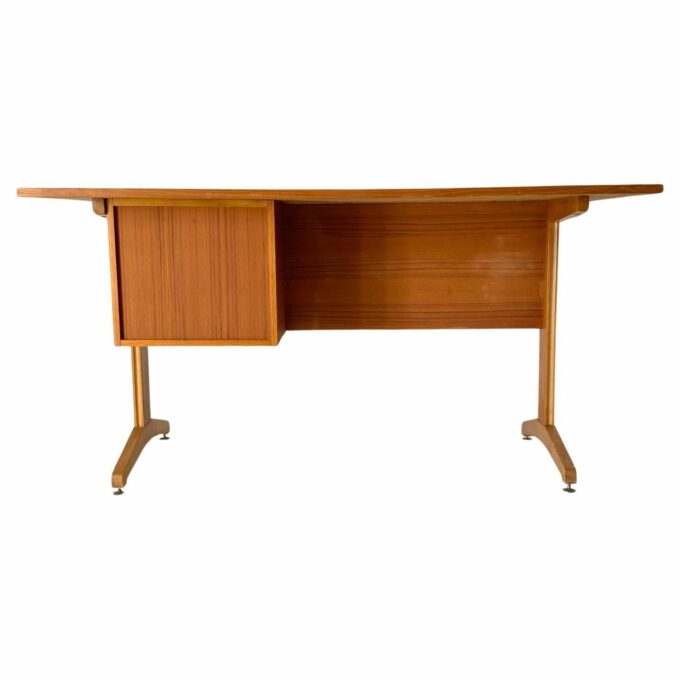 Vintage teak desk in the style of Gianfranco Frattini, Italy 1960's