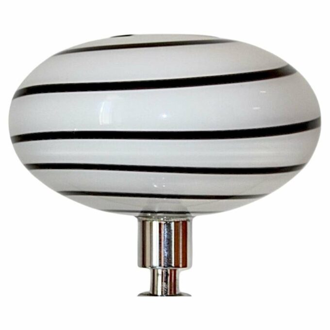 Vintage Table Lamp with Zebra Murano Glass, Italy 1970s