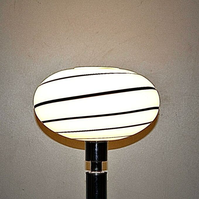 Vintage Table Lamp with Zebra Murano Glass, Italy 1970s