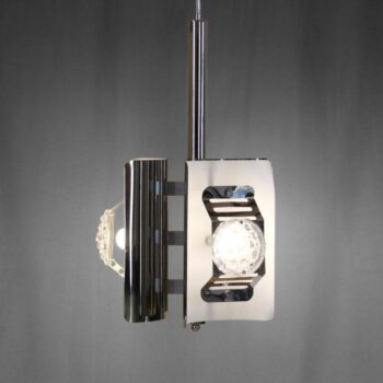 Space Age Chromed Pendant, AV Mazzega, Italy 1970s
