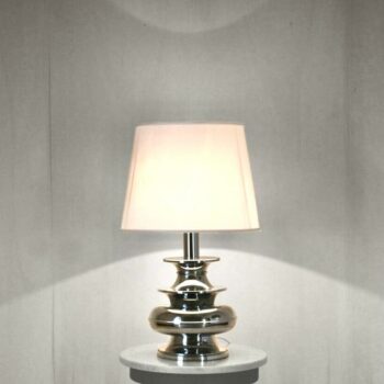 Vintage Chromed Table Lamp, Reggiani Italy, 1950s