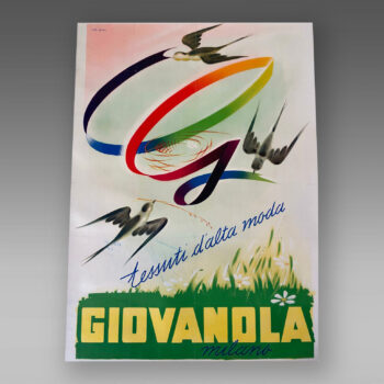 Tailoring fabric company "Giovanola" Wall Poster, Italy 1960s