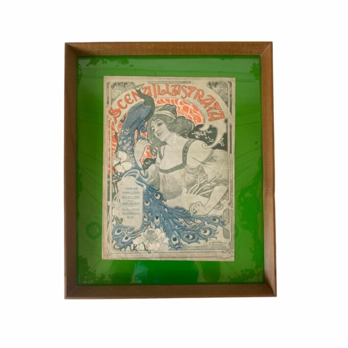 1920s Original Vintage Poster, Front Page of the "Rivista Illustrata" Florence