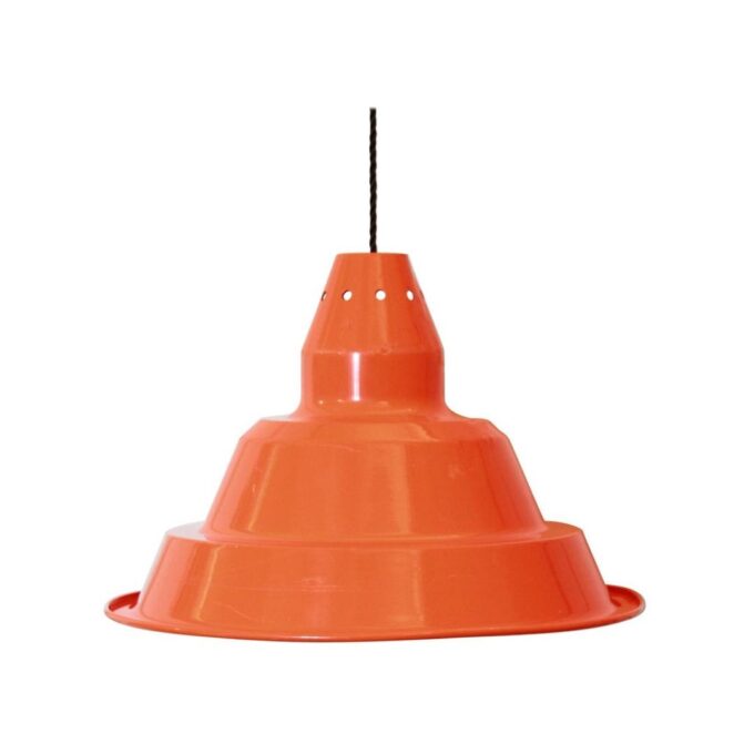 Industrial Orange Lamp, Italy 1970s