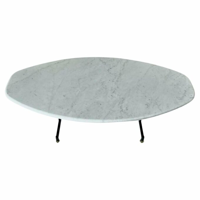 Calacatta Marble Coffee Table, Italy 1960s