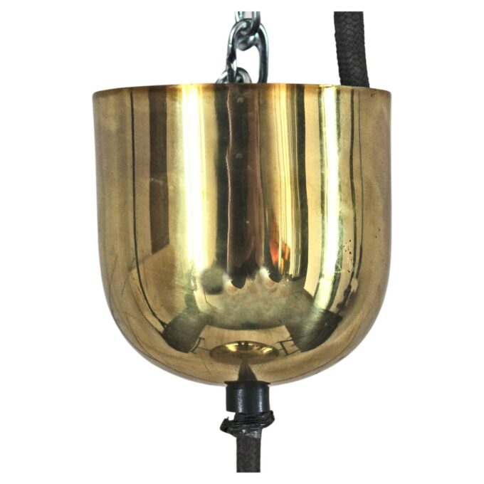 Brass ceiling chandelier, Italy 1970s