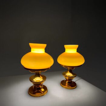 Pair of Art Deco Style Table Lamps, Italy 1940s