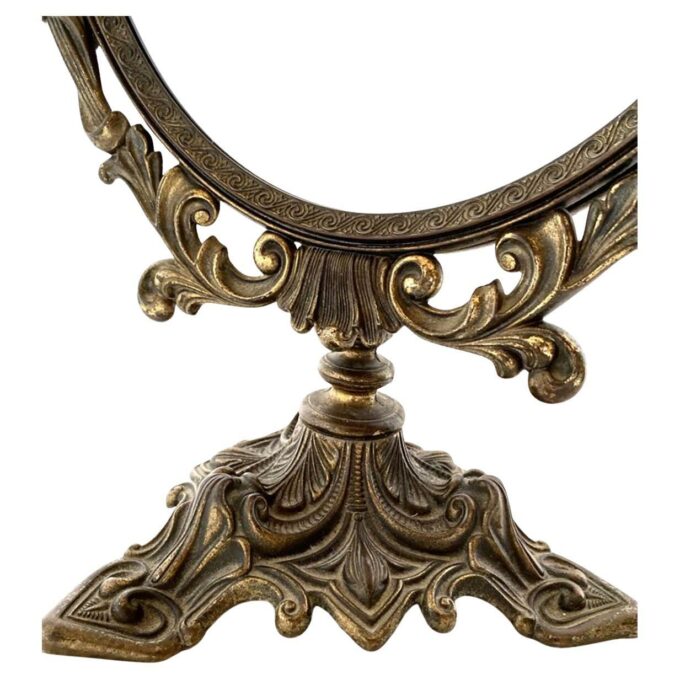 Art nouveau brass table mirror, Italy 1920s