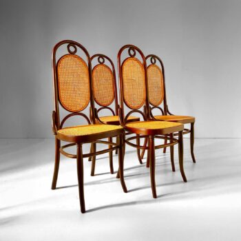 Set of 4 Thonet Dining Chairs Model 17