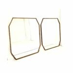 Pair of large mirrors with wooden frames, Itali 1940s