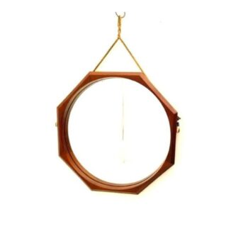 Vintage teak wall mirror, Campo e Graffi, Italy 1960s