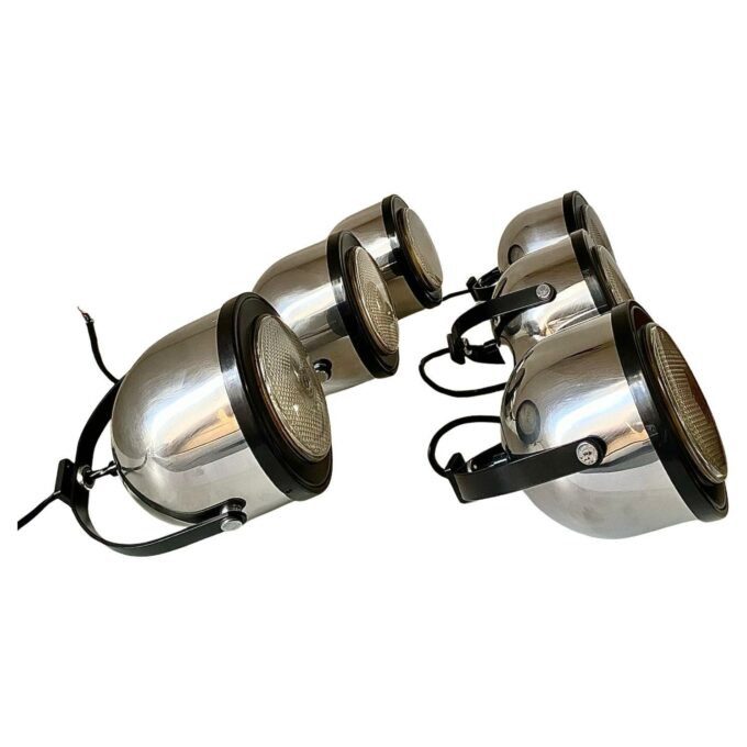 Vintage Chromed Wall Sconces, Gae Aulenti and Livio Castiglioni Stilnovo, 1970