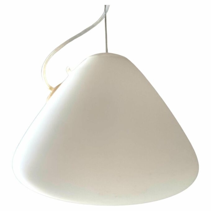 White glass pendant " Capsule " designed by Ross Lovegrove for Artemide. Italy 2010