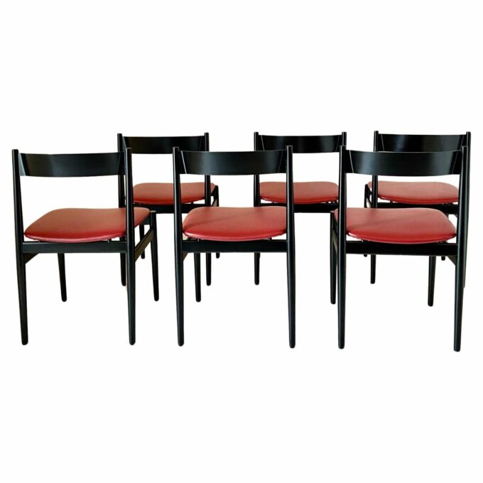 Mid Century Modern Dining Chairs, Gianfranco Frattini for Cassina, Italy 1960 's