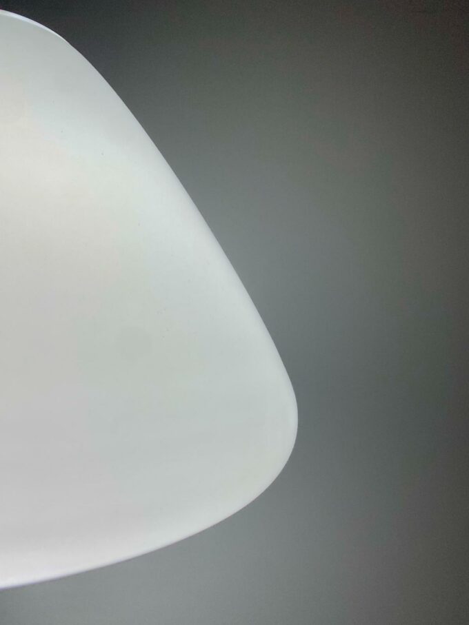 White glass pendant " Capsule " designed by Ross Lovegrove for Artemide. Italy 2010