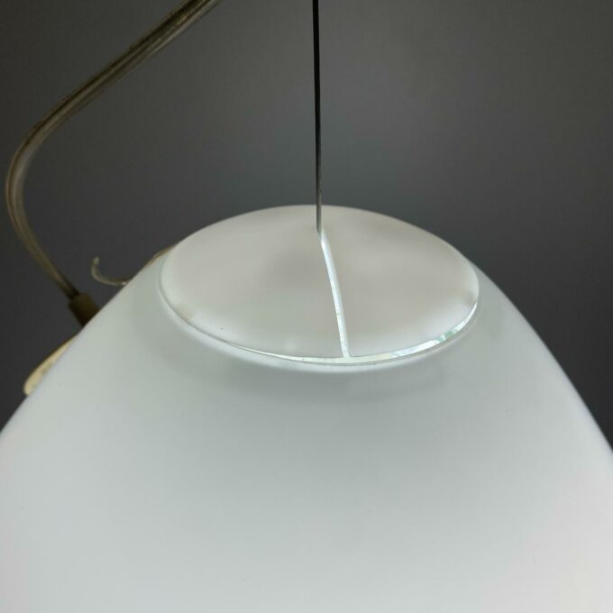 White glass pendant " Capsule " designed by Ross Lovegrove for Artemide. Italy 2010