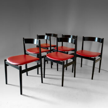 Italian Modern Dining Chairs, Model 107, Gianfranco Frattini for Cassina