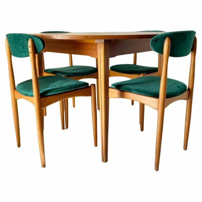 Mid Century Modern Dining Set in the Style of Rajmund Halas, Italy 1960 's