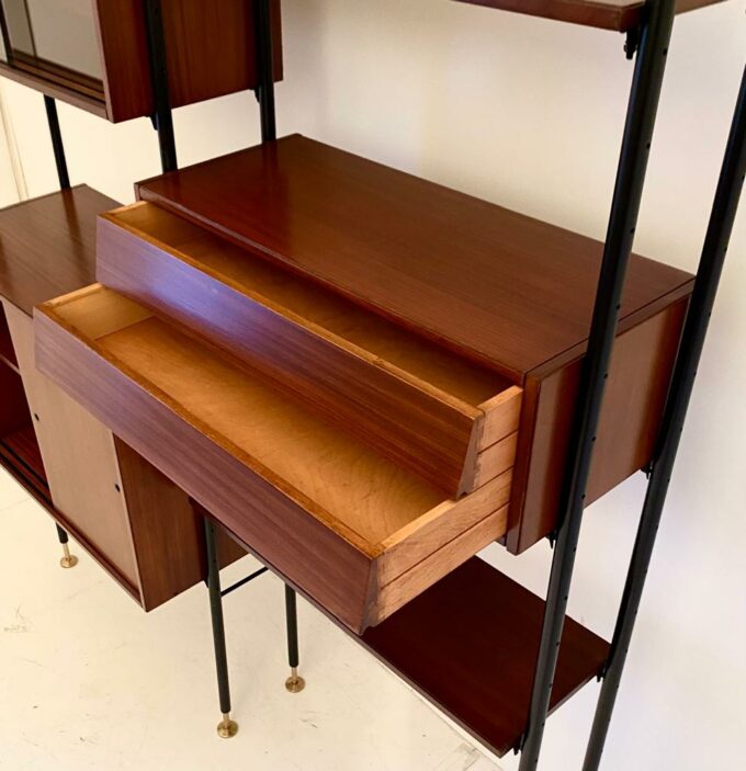 Adjustable Mid Century Modern Modular Wall Unit in scandinavian style, Italy 1960 's