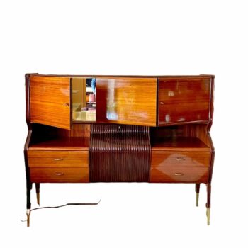 Mid-Century Modern Italian Sideboard with Bar Cabinet, Osvaldo Borsani 1950s