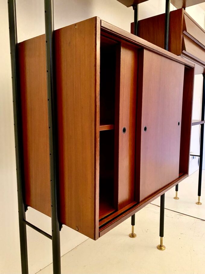 Adjustable Mid Century Modern Modular Wall Unit in scandinavian style, Italy 1960 's