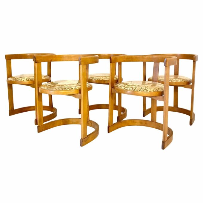 Mid Century Modern Bentwood Dining Chairs, set of five