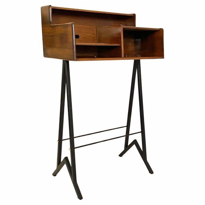 Mid Century Modern Vintage Wood Console Table, FIMSA