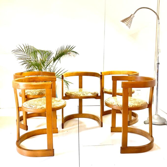 Mid Century Modern Bentwood Dining Chairs, set of five