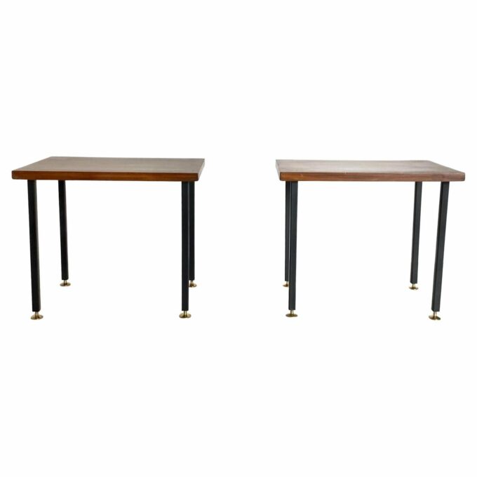 Mid Century Modern Vintage Teak side tables, set of two