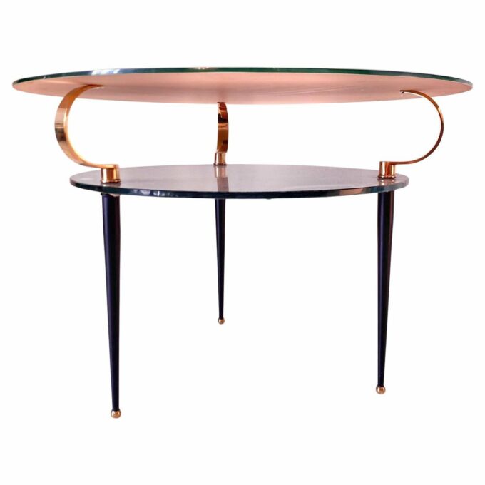 Mid Century Modern Glass Table in the style of Fontana Arte