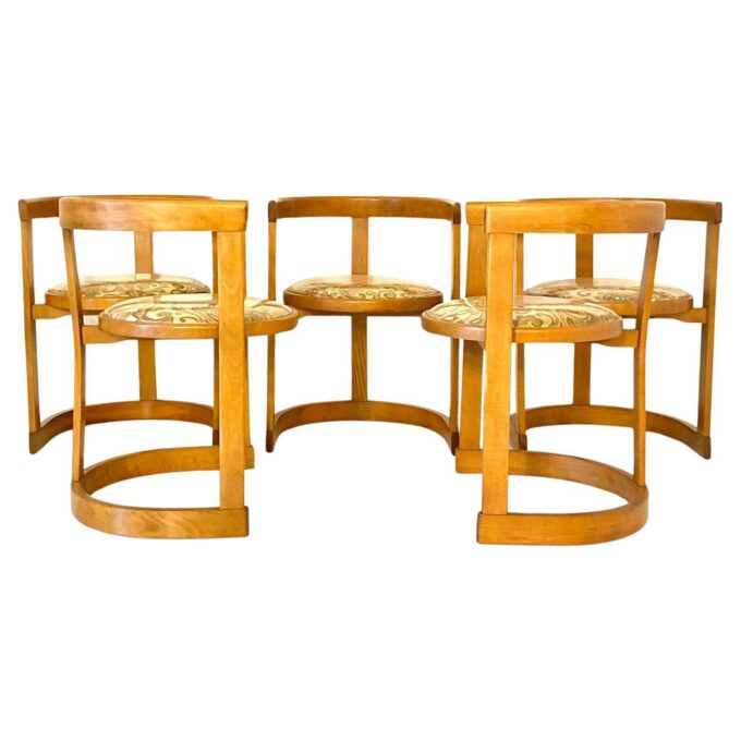 Mid Century Modern Bentwood Dining Chairs, set of five