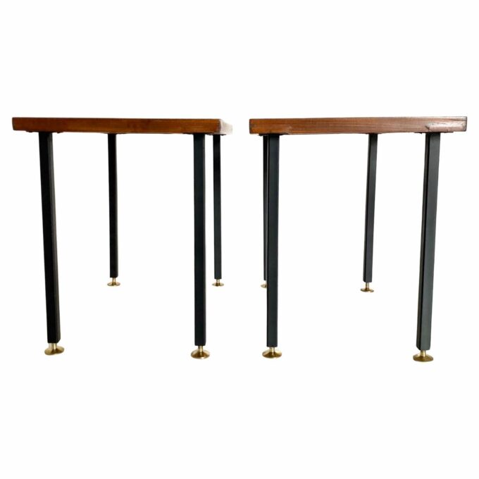 Mid Century Modern Vintage Teak side tables, set of two