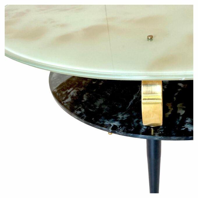 Mid Century Modern Glass Table in the style of Fontana Arte