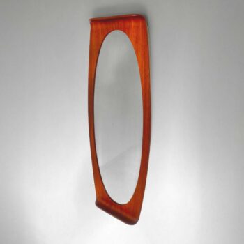Mid Century Modern Wood Wall Mirror, Campo e Graffi
