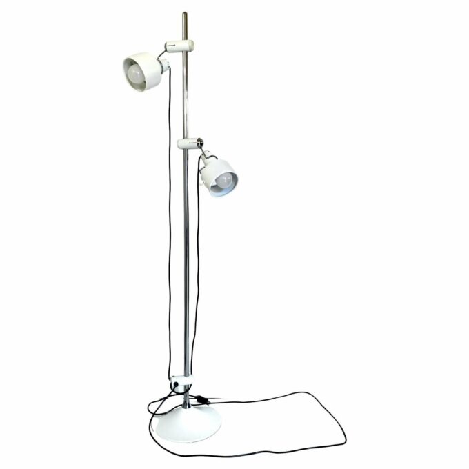 Design White Metal Floor Lamp, Elio Martinelli for Martinelli Luce