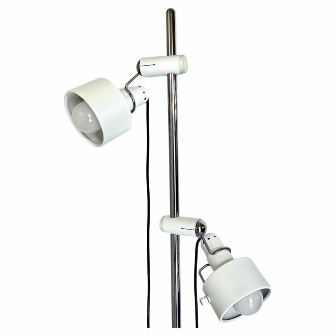 Design White Metal Floor Lamp, Elio Martinelli for Martinelli Luce