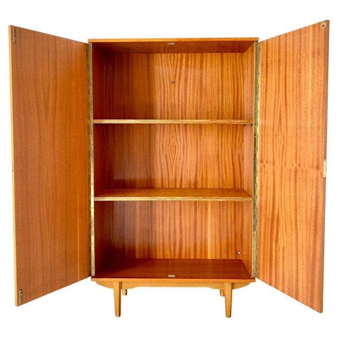 Mid Century Modern Teak Cupboard in Scandinavian Style